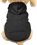 Jecikelon Winter Dog Hoodie Sweatshirts with Pockets Warm Dog Clothes for Small Dogs Chihuahua Coat Clothing Puppy Cat Custume (Black, X-Large)