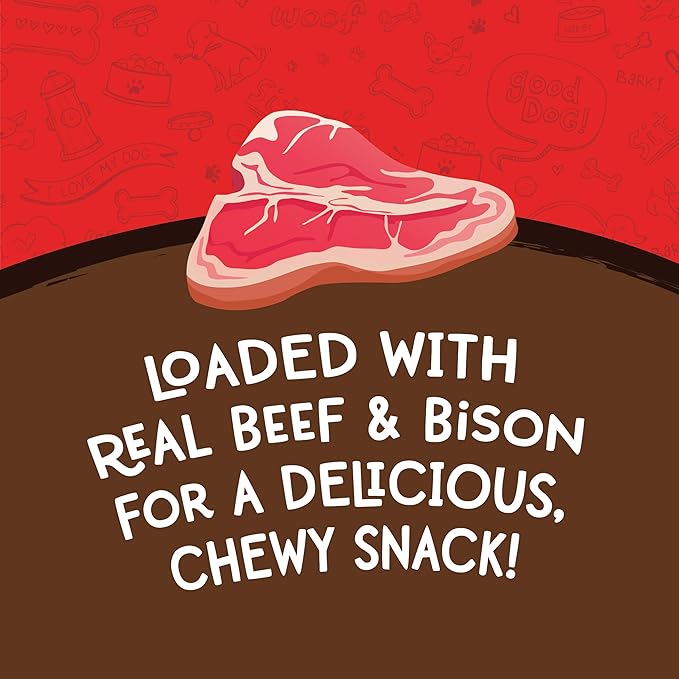 Meaty Treats Meatball Delights Beef, Rice, and Bison Recipe Meatballs Dog Treats, 4 lb Tub