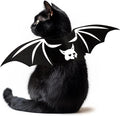 Cat Bat Wings Cat Bat Costume Cats Halloween Costumes Cute Bats Wings for Cats Kitten Halloween Costume Kitten Bats Wing Pet Halloweens Dress Up Accessories,White S