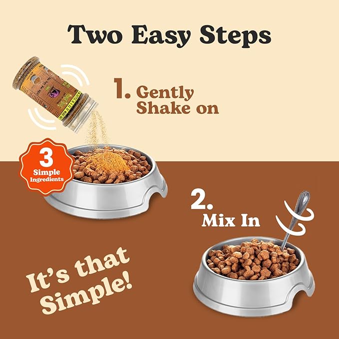 Wild Meadow Farms - Magic Dust Pork Jerky Topper, Single Protein Pet Food Topper for Dogs & Cats, Enhance Flavor & Elevate Mealtime Excitement for Picky Eaters - 8 Ounce Bottle in Pork Flavor