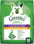 Greenies Smart Essentials Large Breed Adult High Protein Dry Dog Food Real Chicken & Rice Recipe, 30 lb. Bag