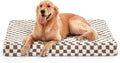 JOEJOY Orthopedic Dog Bed for Large Dogs, Memory Foam Pet Bed with Removable Washable Cover, Cozy Plush Crate Mat, 47×29", Brown
