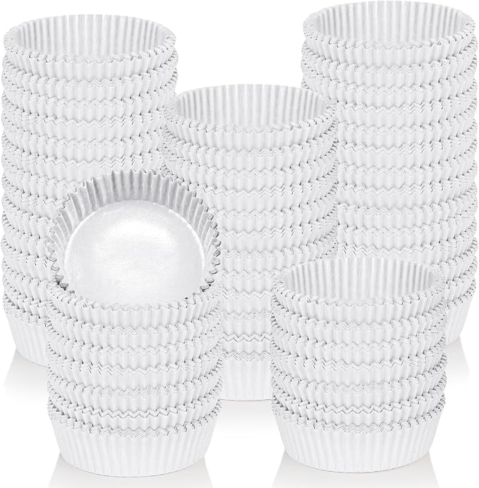800 Pcs Bulk Large Pet Disposable Feeding Bowls Liner Cat Food Bowls Paper Liner Pets Disposable Feeding Bowl Small Paper Cat Plates for Small Dogs Cats Dish Bowl(White)
