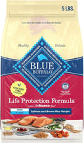 Blue Buffalo Life Protection Formula with LifeSource Bits, Senior 7+ Dry Dog Food, Salmon and Brown Rice Recipe, Chicken Free Formula, 5 lb. Bag