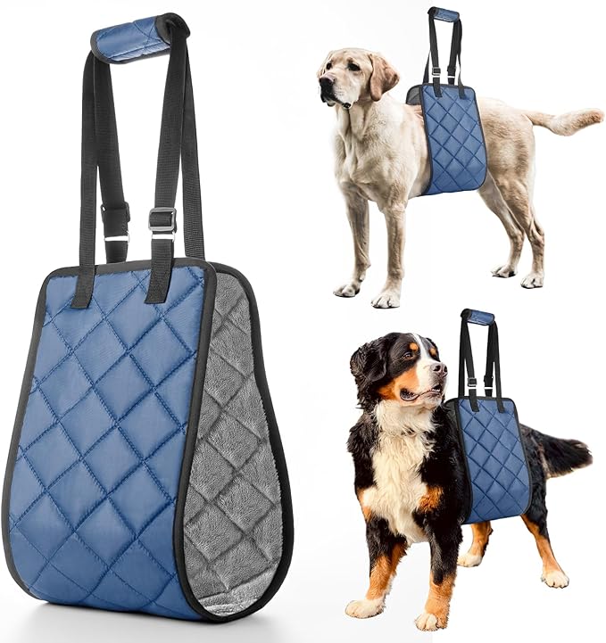 Adjustable Dog Sling Dog Lift Harness for Medium Dogs, Hind Leg Support Portable Soft Lift Support and Rehab Harness for Weak Rear Legs, for Senior, Injured, Disabled and After Surgery Dogs Medium