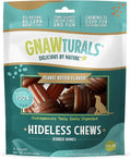 Rawhide Free Dog Chews | Ribbed Bones | for Medium - Large Dogs | Pumpkin, Psyllium Husk and Chicory Root for Easy Digestion and Overall Gut Health (5 Bones, Peanut Butter)