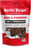 Barkin Burger - Only 2 Premium Ingredients. All Natural Dog Treats - Grain Free, Free from Fillers and Preservatives - Perfect for Sensitive Stomachs, Made in USA (5 oz, Beef & Pumpkin)