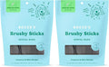 Bocce's Bakery Dailies Brushy Sticks to Support Oral Health&Fresh Breath,Wheat-Free Dental Bars for Dogs,Made with Real Ingredients,Baked in The USA,All-Natural Coconut&Mint,Medium Dogs,(Pack of 2)