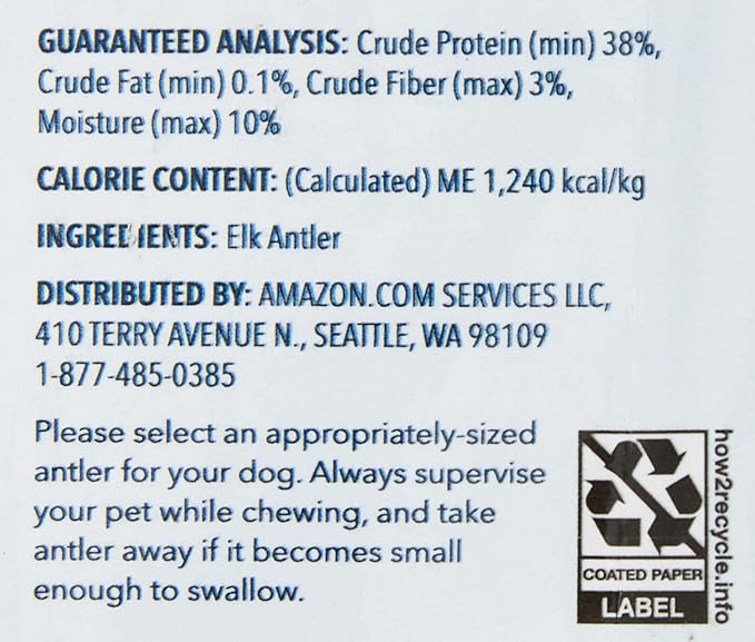 WAG Split Elk Antler, Medium, for Dogs | Naturally Shed | 15-30 lbs | Pack of 4