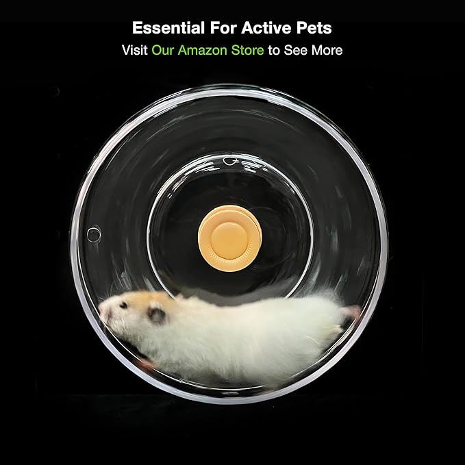 GuineaLoft™ Silent Hamster Wheel - 9.1 inch (23cm) for Hamsters, Mice, Gerbils & Small Animals