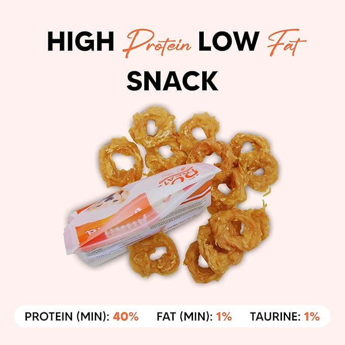 Annika Chicken Rings Dog Treats – Natural Chicken Jerky Chews, Rawhide-Free Healthy Training Treats for Small, Medium & Large Dogs, High Protein Snacks for Hip & Joint Support, 11.6 oz