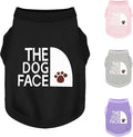Personality Canine Attire: Soft, Lightweight Cotton Dog Clothes with 'The Dog Face' Print. Small and Medium Breeds, Perfect for Everyday Wear, Comfortable and Breathable Dog Shirt Black 3XL