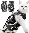 Cat Recovery Suit for Abdominal Wounds or Skin Diseases, Breathable Cat Onesie for Cats After Surgery Spay Neuter, Anti Licking Cat Cone Alternative, Professional Pet Surgery Recovery Shirt