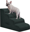 Mesa Lemon Dog Stairs Steps for High Bed, 4 Steps Pet Steps for Small Dogs Non-Slip Removable Washable Cover Ramp for Indoor Outdoor Car Couch Sofa, Dark Gray