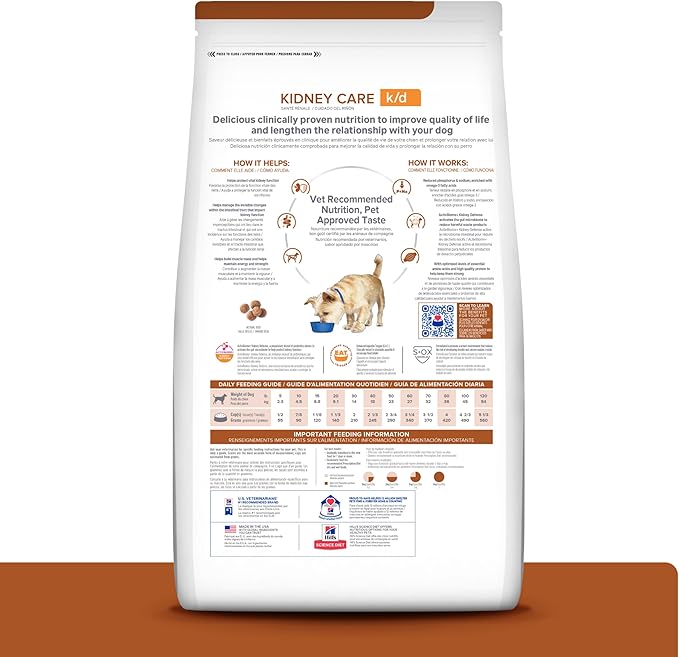 Hill's Prescription Diet k/d Kidney Care Dry Dog Food, Chicken, 8.5 lb. Bag