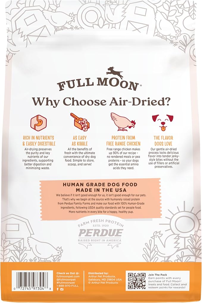 Full Moon Pure Protein Air Dried Dog Food Free Range Chicken Recipe 2lb