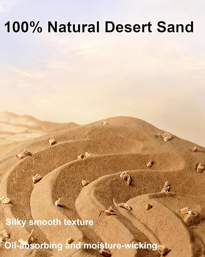 Meow&Woof Hamster Sand, 2.2lbs Chinchilla Dust Bath, 100% Natural Desert Sand for Hamster, Chinchilla, Gerbil, Syrian Mice, Small Animals Bath and Potty Litter, No Dust