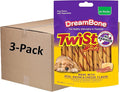 Dreambone Twist Sticks with Real Bacon and Cheese Flavor 50 Count, Rawhide-Free Chews for Dogs (3 Pack)