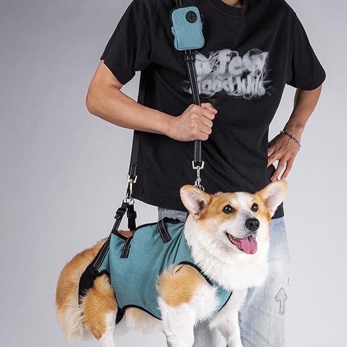 Senior Dog Lift Harness with Reinforced Padding for Post Surgical Let Adjustable for Outdoor Activity Dog Mobility Aid