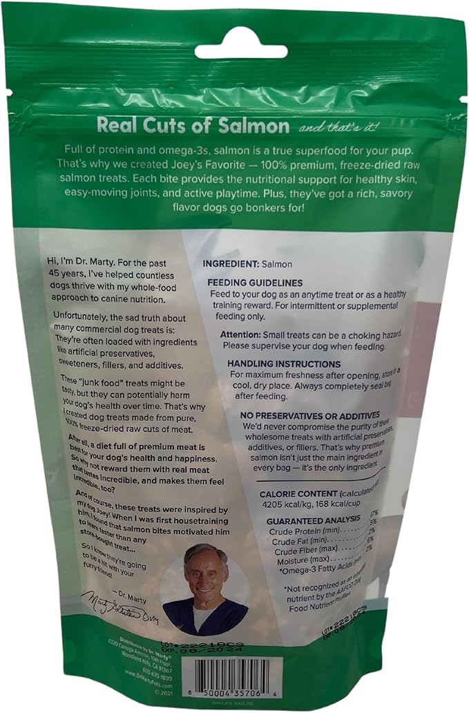 Dr. Marty Joey's Favorite Salmon Dog Treat 4 oz
