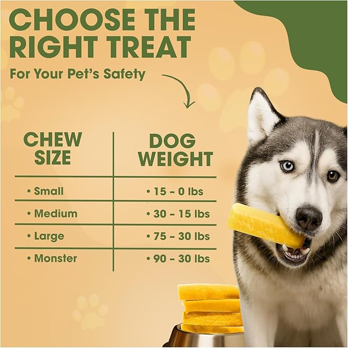 peaksNpaws Yak Cheese Himalayan Dog Chews, High Protein, Natural Dog Treats Small Dogs, Lactose Free Chew Sticks for Aggressive Chewers, Long Lasting Pet Treat for Dogs Under 15 lbs, 9 Small Chews