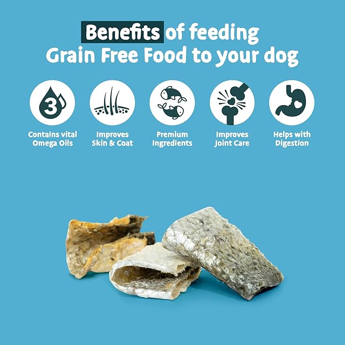 SKIPPER'S Salmon Skin Snacks Dog Treats - Gently Air Dried 100% Salmon Skin Chews, Great for Cleaning Teeth, Essential Omega 3 Oil, Hypoallergenic, Wheat & Gluten Free Fish Treat for Dogs | (3.52 Oz)