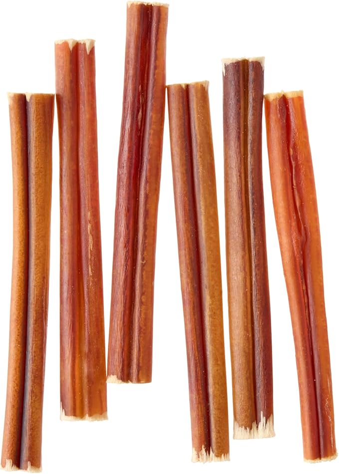 Amazon Brand - Wonder Bound Bully Sticks, All-Natural, Highly Digestible, Long Lasting Dog Beef Treats, 6 inch, (6 Count)