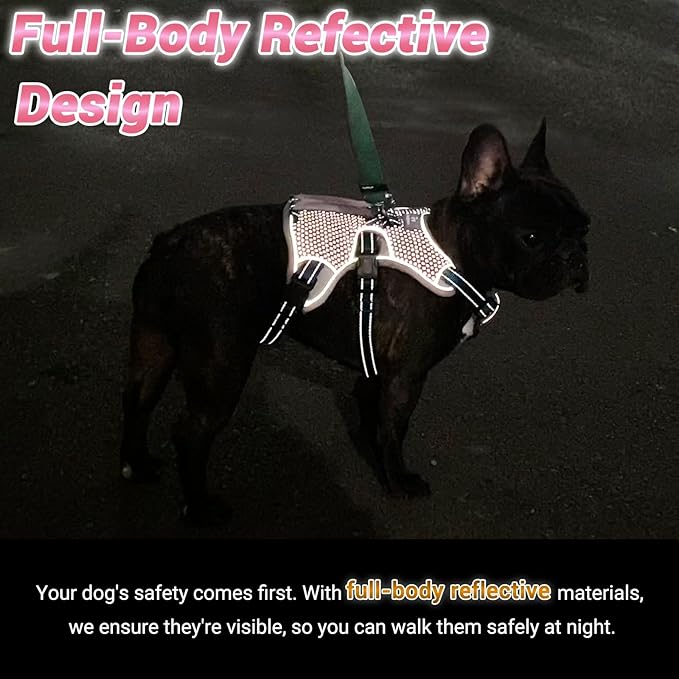 BELPRO Multi-Use Support Dog Harness, Escape Proof No Pull Reflective Adjustable Vest with Durable Handle, Dog Walking Harness for Big/Active Dogs (Pink, XL)