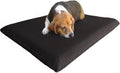Dogbed4less 2 Pack Gel Cooling Memory Foam Dog Bed for Small to Medium Pet with Waterproof Internal Cover, Canvas Black 34X27X3 Inches