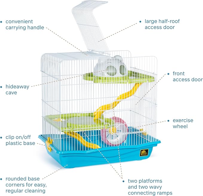 Prevue Pet Products SP2004BL Hamster Haven, Medium, Blue
