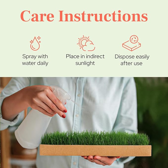 DoggieLawn Natural Grass Mat for Small Pets - Fresh Real Grass Bed - Indoor/Outdoor Lounging Pad for Hamsters, Guinea Pigs & Other Small Animals - Disposable, Natural (Petite)