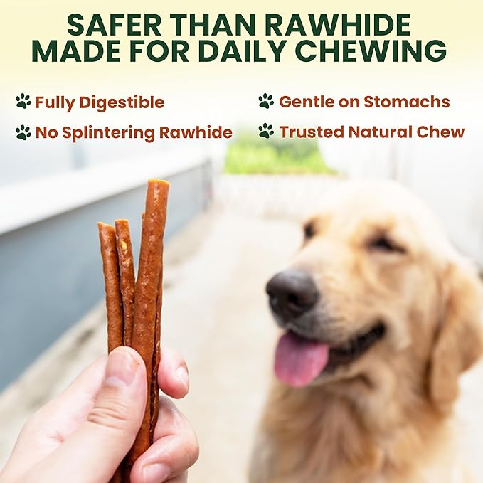 6 Pack 6 Inch Standard Bully Sticks for Dogs – 100% Beef Pizzle, Single Ingredient Rawhide-Free Dental Chews, Long Lasting Natural Dog Treats for Medium to Large Dogs