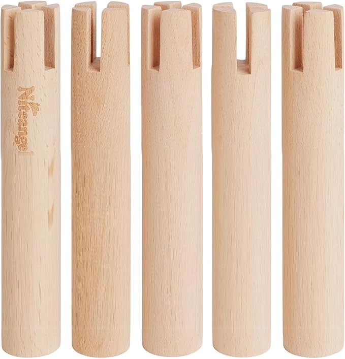 Niteangel Set of Beech Stilts for Elevating & Safely Setting Niteangel Multi-Chamber Series Maze House (Set of 5 Stilts (5.9'' H))