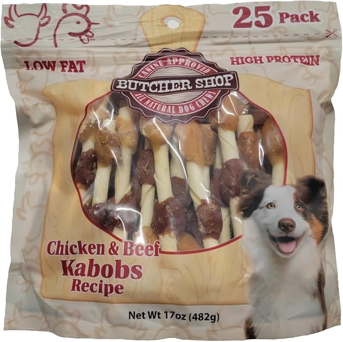 Butcher Shop Chicken & Beef Kabobs Dog Treats (2 Pack - 17 oz per Pack)