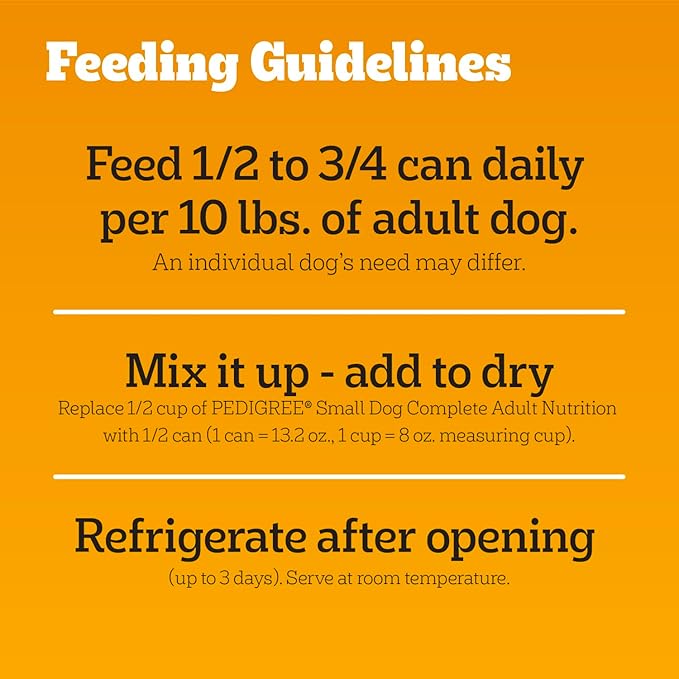 Pedigree Small Dog Tender Bites in Gravy Wet Dog Food Cans, Steak & Vegetable Flavor, 13.2 oz. Cans, 12 Count