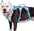 Huntboo Escape Proof Dog Harness, Escape Artist Harness, Reflective Harness with Padded Handle, Breathable, Durable, Adjustable Vest for Medium Dogs Walking, Training, and Running Gear (Blue, XL)