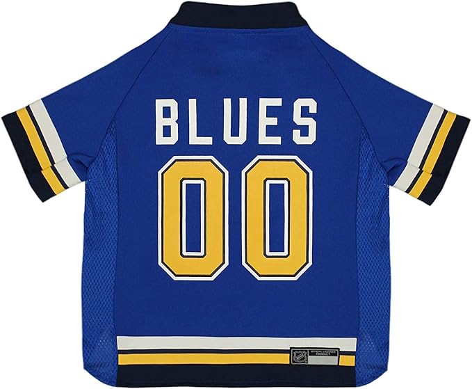 NHL St.Louis Blues Jersey for Dogs & Cats, Medium. - Let Your Pet Be A Real NHL Fan!