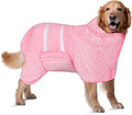 Bienbee Dog Bathrobe, Quick Drying Super Absorbent Dog Robes for After Bath, Warm Keeping Dogs Towel, Dogs Bath Supplies, Pink XL