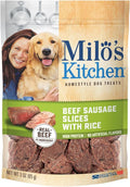Milo's Kitchen Home-Style Dog Treats 100% Real Beef Sausage Slices With Rice 3 Oz.