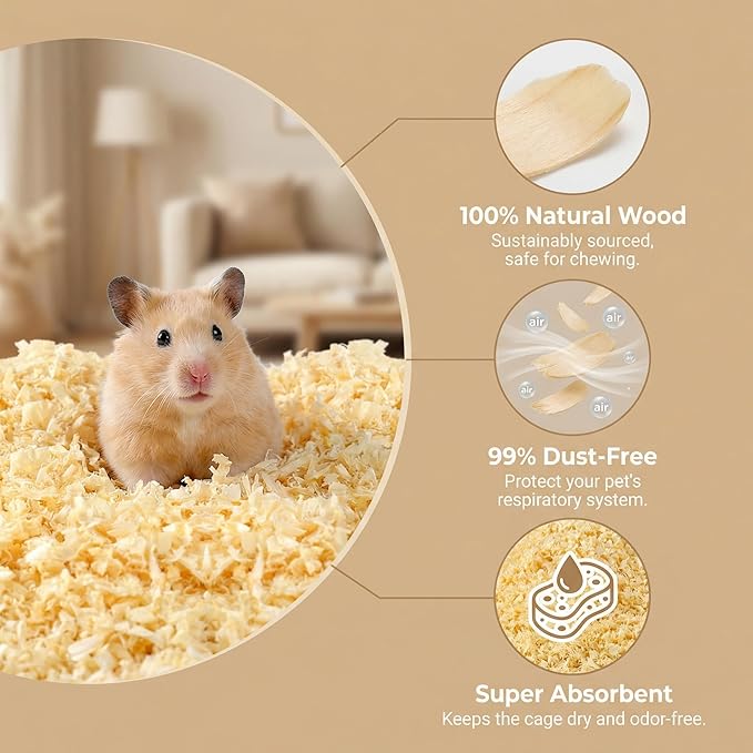 Hamster Bedding - Guinea Pig Bedding Rabbit pet Bedding Guinea Pig Rabbit Litter Snake Enclosure Horse Bedding pellets Bunny Pig Hedgehog Chicken coop Reptile Animal Bedding (2.2, Pounds)