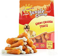 Jungle Calling Chewy Chicken Dog Treats Rawhide Free Real Chicken Calcium Bone, Teeth Clean Breath Fresh Dog Training Treats