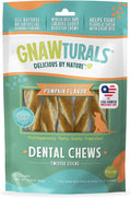 Dental Chews Twisted Sticks | for Medium and Large Dogs | USA Sourced Beef-Hide | Natural Scrubbing Action to Fight Plaque and Tartar While Refreshing Your Dog's Breath (5 Sticks, Pumpkin)
