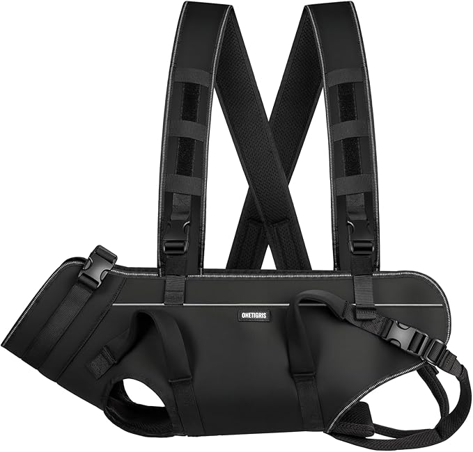 OneTigris Dog Backpack Carrie, Lift Harness with Handle for Large Dogs, Reinforced Padded Dog Sling for Joint Injuries, Arthritis, Ideal for Stairs, Elderly Dogs Fits 18-32 lbs