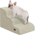 ABCPET Dog Stairs for Small Dogs, 15.7" H Dog Steps for Bed 35D Strong Support Foam Stairs for High Bed or Couch Sofa Non-Slip Balanced Pet Steps Indoor, Beige