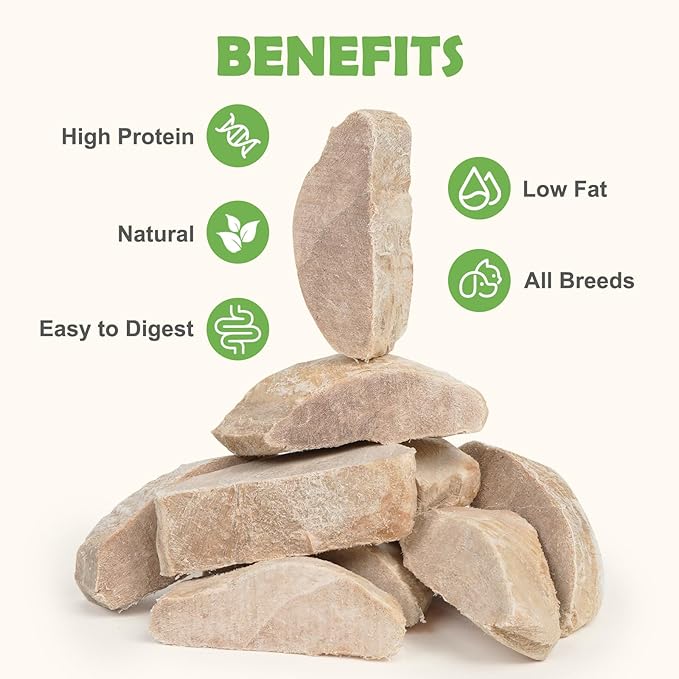 MON2SUN Freeze Dried Duck Breast Treats for Dogs & Cats - Whole Cut Chunks, Single Ingredient, High Protein, Grain Free Food Topper & Training Snacks, 9.2oz