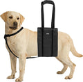 AIITLE Dog Carrier Sling for Large Dogs - Adjustable Anti-Slip Lift Harness with Detachable Reflective Collar & Thick Plush Padding, Mobility Aid for Hind Leg Support, Senior and Rehab (Black, XL)