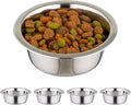 IRIS USA 16 oz Stainless Steel Cat Bowls for Food & Water, Durable, Easy to Clean, Perfect for Cats and Kittens, 5 Pack