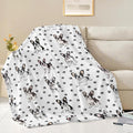 Boston Terrier Throw Blanket French Bulldog Frenchie Puppy Stuff Gifts for Dog Lover Kids Girls Boys Adults Women Men Soft Cozy Warm Plush Fluffy Fuzzy Fleece Blanket Decor 50''X60''