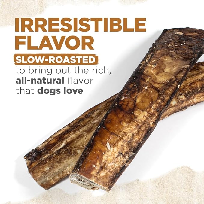 Natural Farm Rib Bones for Dogs (9-10 Inch, 8 Pack) - Beef Ribs, Farm-Raised Cattle - Slow-Roasted Flavor Treats, Promotes Dental Health, Great for Medium and Large Dogs