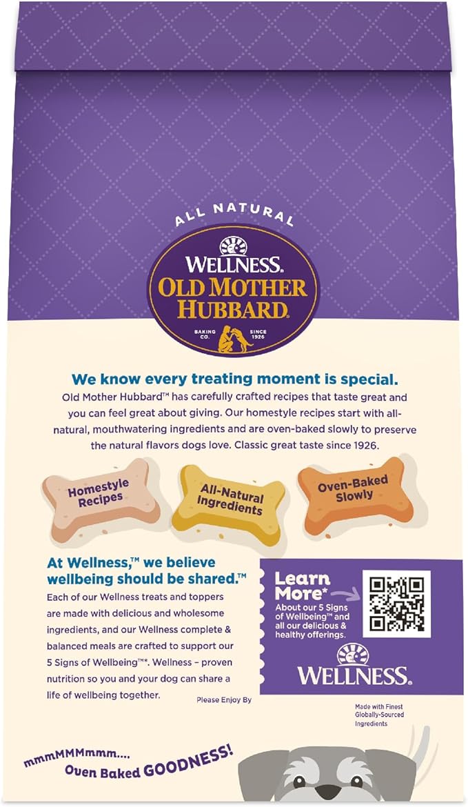 Old Mother Hubbard Wellness Original Mix Dog Biscuits, Natural, Training Treats, Four Flavors, Mini Size, (20 Ounce Bag)